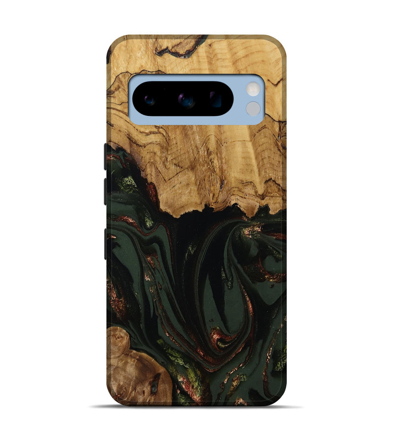 Pixel 8 Pro Wood Live Edge Phone Case - Capri (Green, 808574)