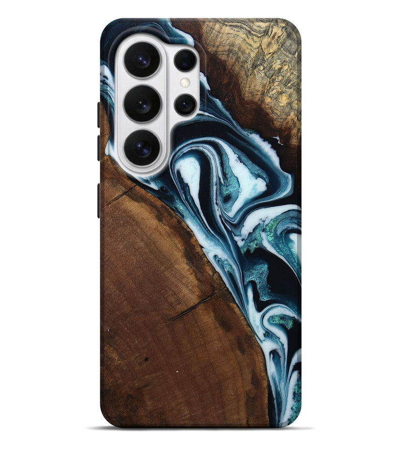 Galaxy S26 Ultra Wood Live Edge Phone Case - Roselyn (Blue, 808576)