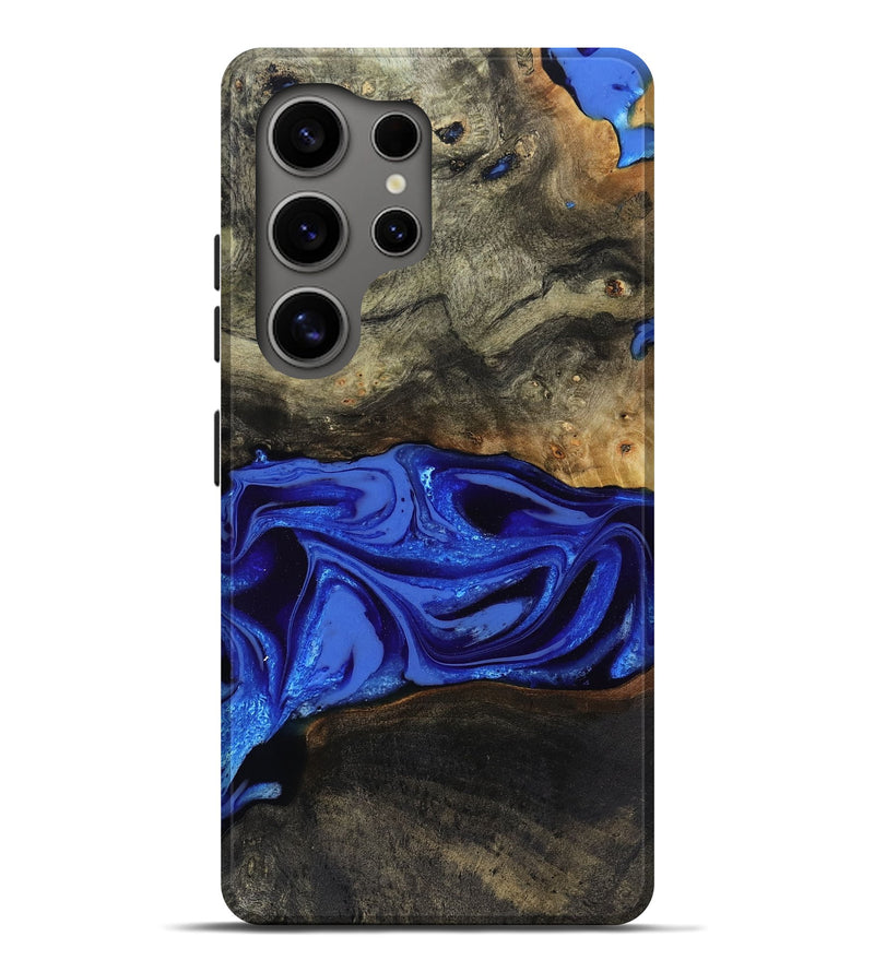 Galaxy S25 Ultra Wood Live Edge Phone Case - Braden (Blue, 808580)