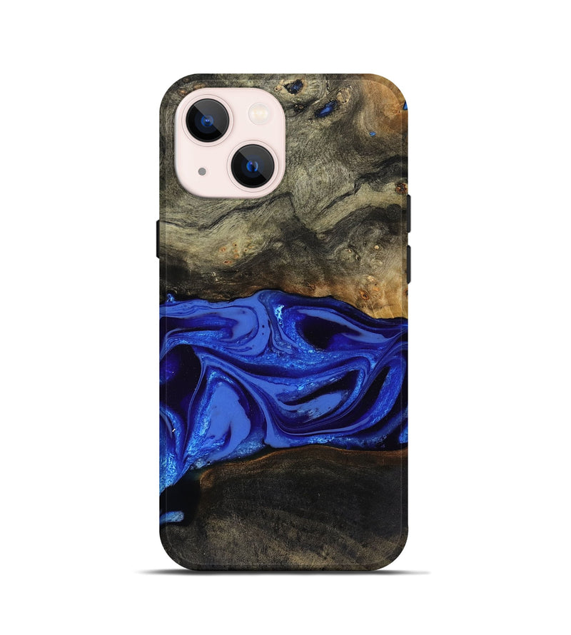 iPhone 13 mini Wood Live Edge Phone Case - Braden (Blue, 808580)
