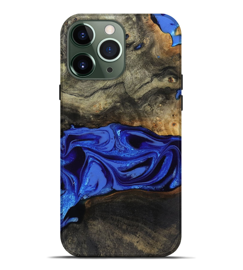 iPhone 13 Pro Max Wood Live Edge Phone Case - Braden (Blue, 808580)