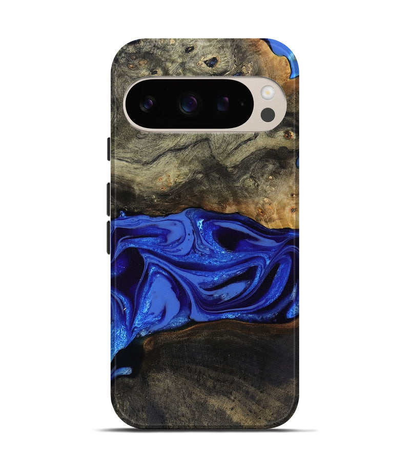 Pixel 9 Wood Live Edge Phone Case - Braden (Blue, 808580)