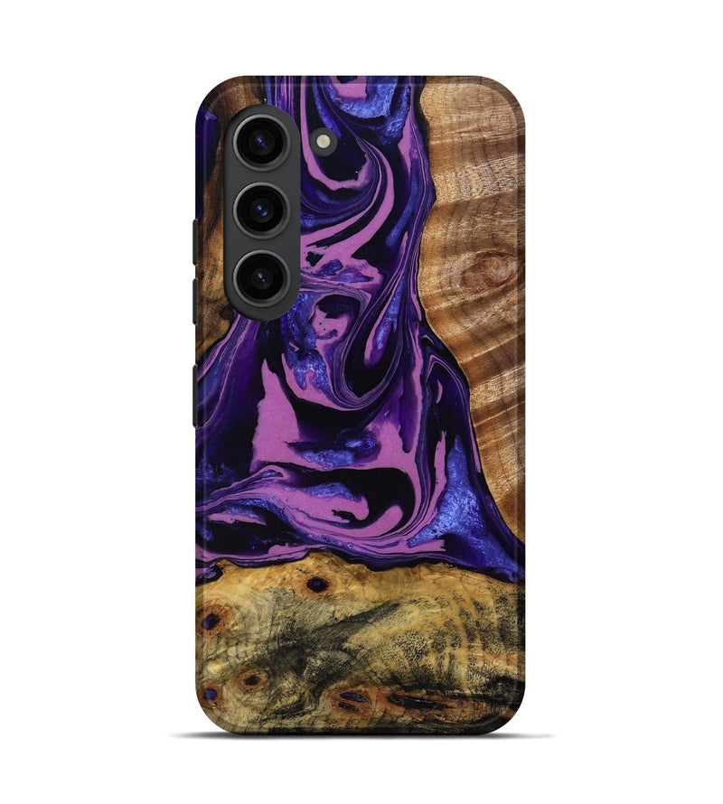 Galaxy S23 Wood Live Edge Phone Case - Carlos (Purple, 808585)
