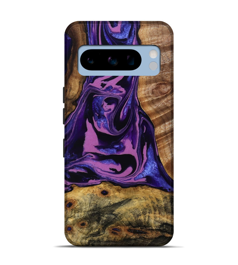 Pixel 8 Pro Wood Live Edge Phone Case - Carlos (Purple, 808585)