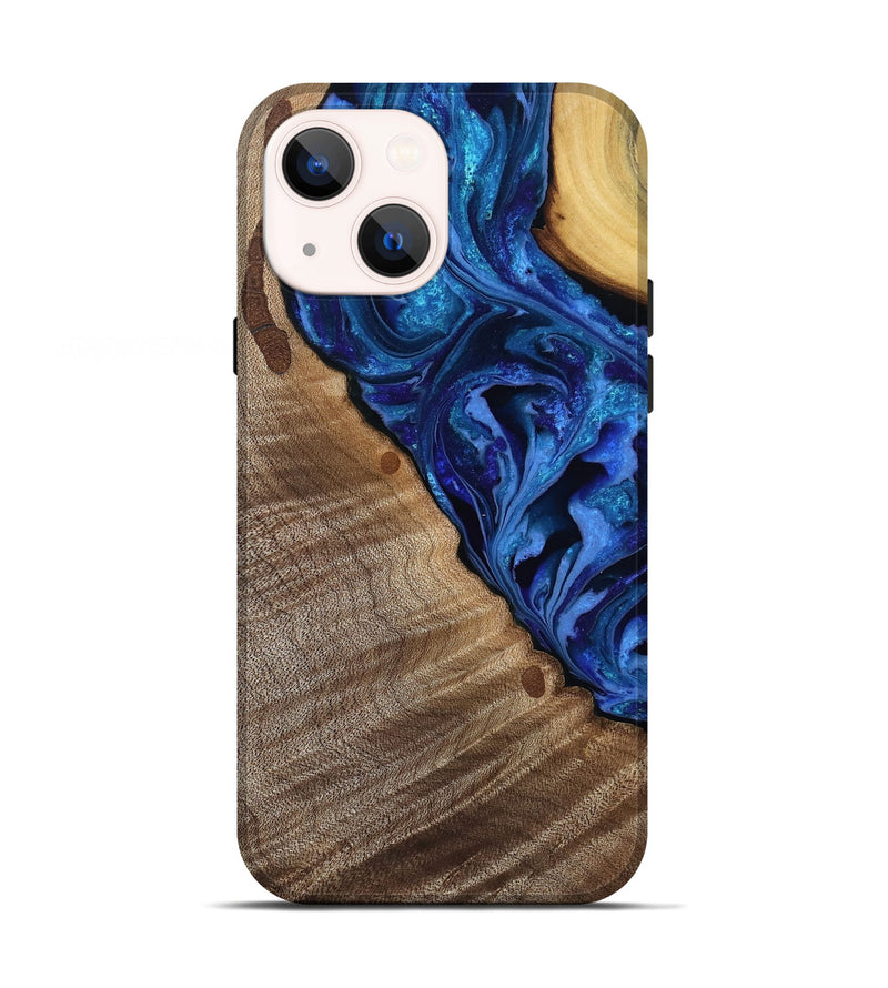 iPhone 13 Wood Live Edge Phone Case - Mariam (Purple, 808586)