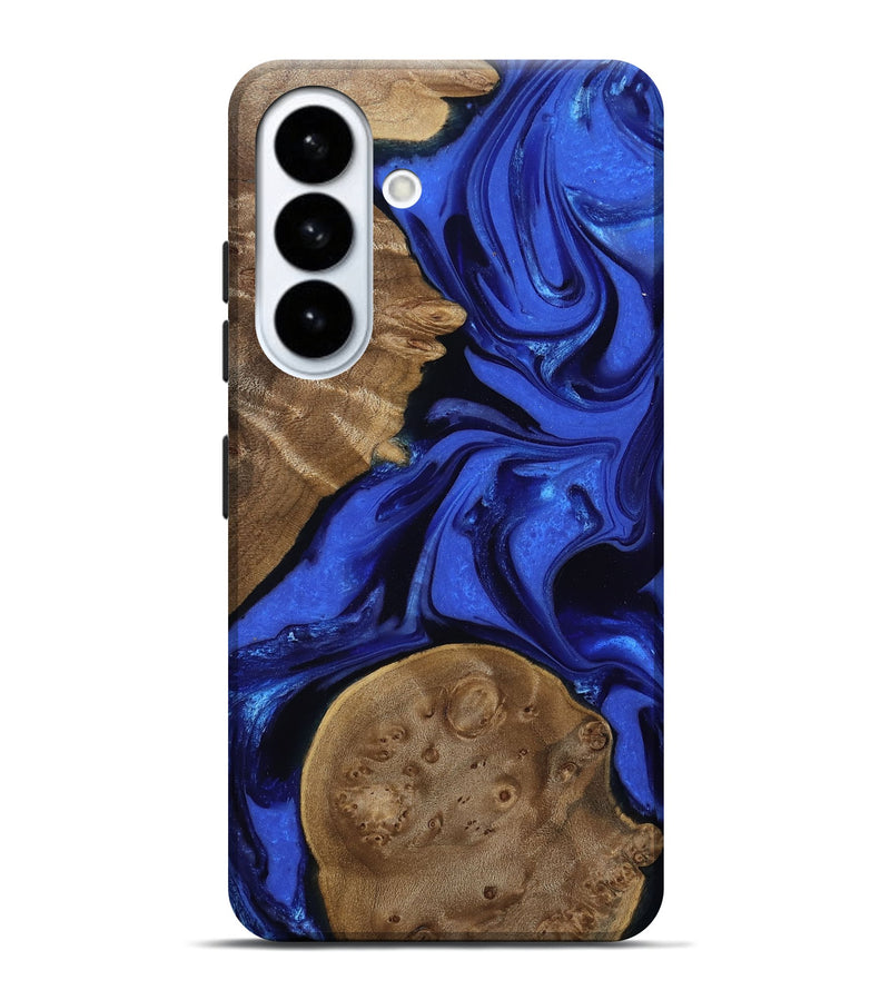 Galaxy S26 Plus Wood Live Edge Phone Case - Tonia (Blue, 808588)