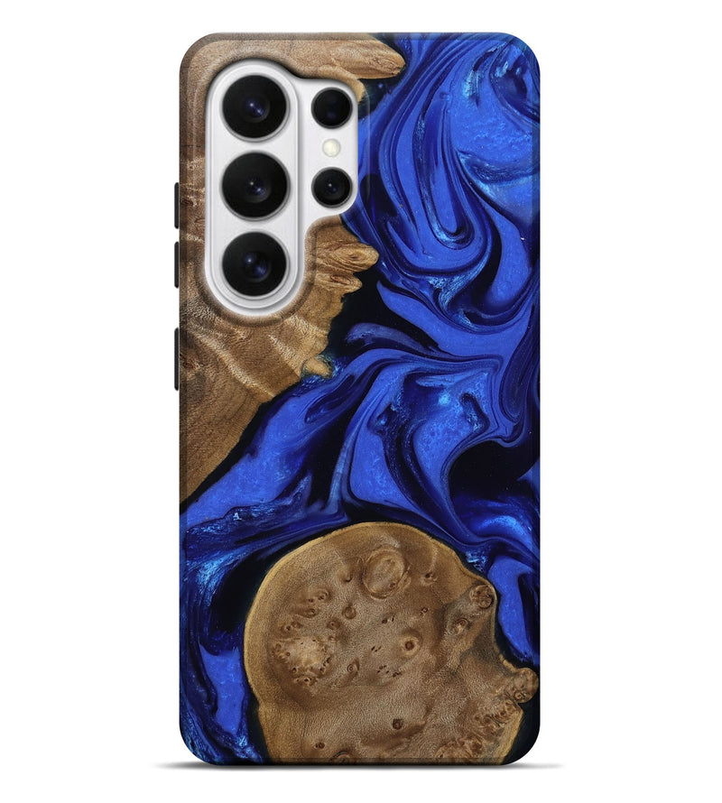 Galaxy S26 Ultra Wood Live Edge Phone Case - Tonia (Blue, 808588)