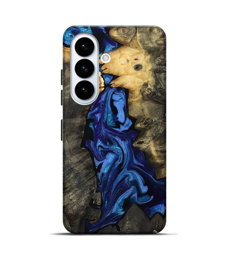 Galaxy S26 Wood Live Edge Phone Case - Jakai (Blue, 808599)