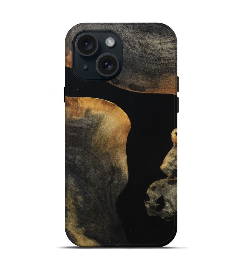 iPhone 15 Wood Live Edge Phone Case - Salina (Wood Burl, 808601)