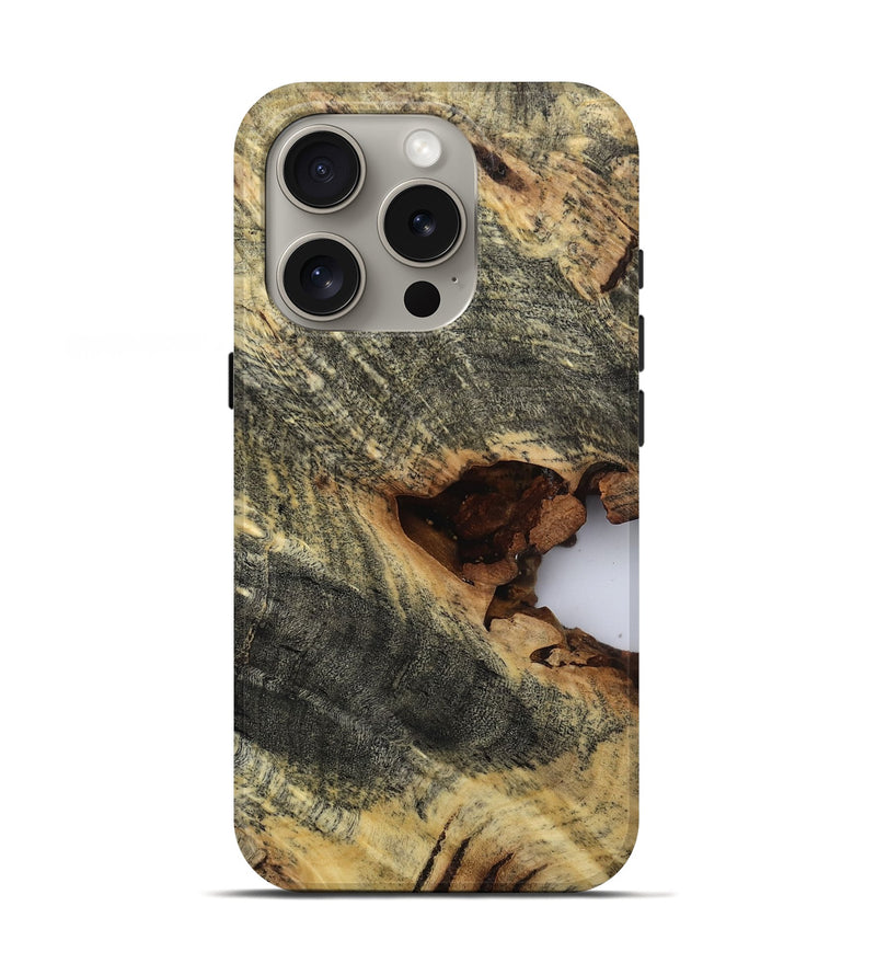 iPhone 16 Pro Wood Live Edge Phone Case - Kassie (Wood Burl, 808610)