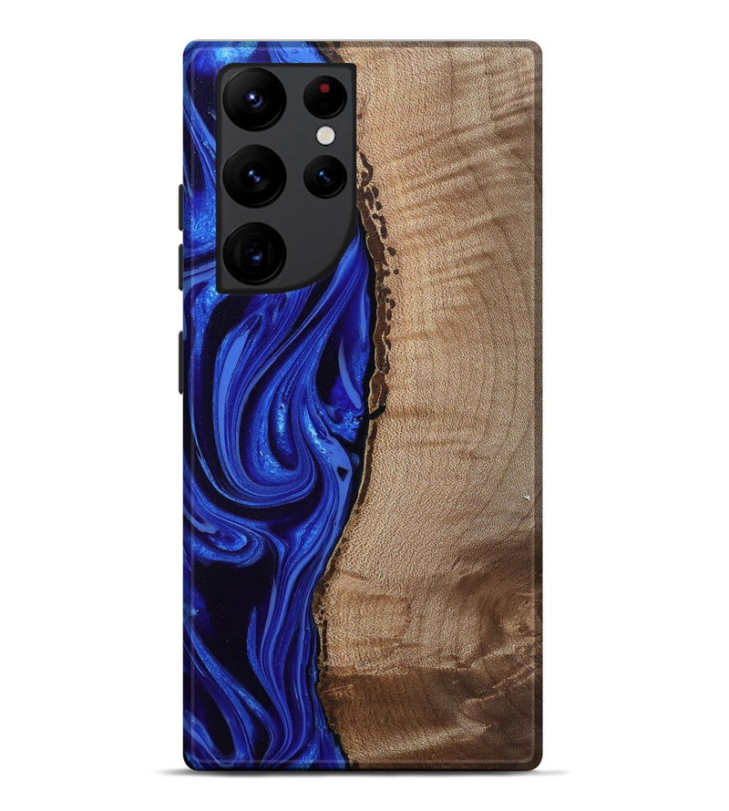 Galaxy S22 Ultra Wood Live Edge Phone Case - Morgan (Blue, 808626)