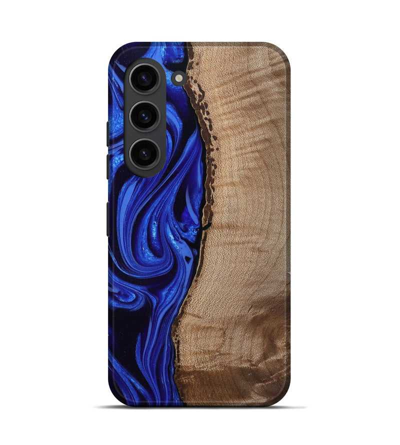 Galaxy S23 Wood Live Edge Phone Case - Morgan (Blue, 808626)