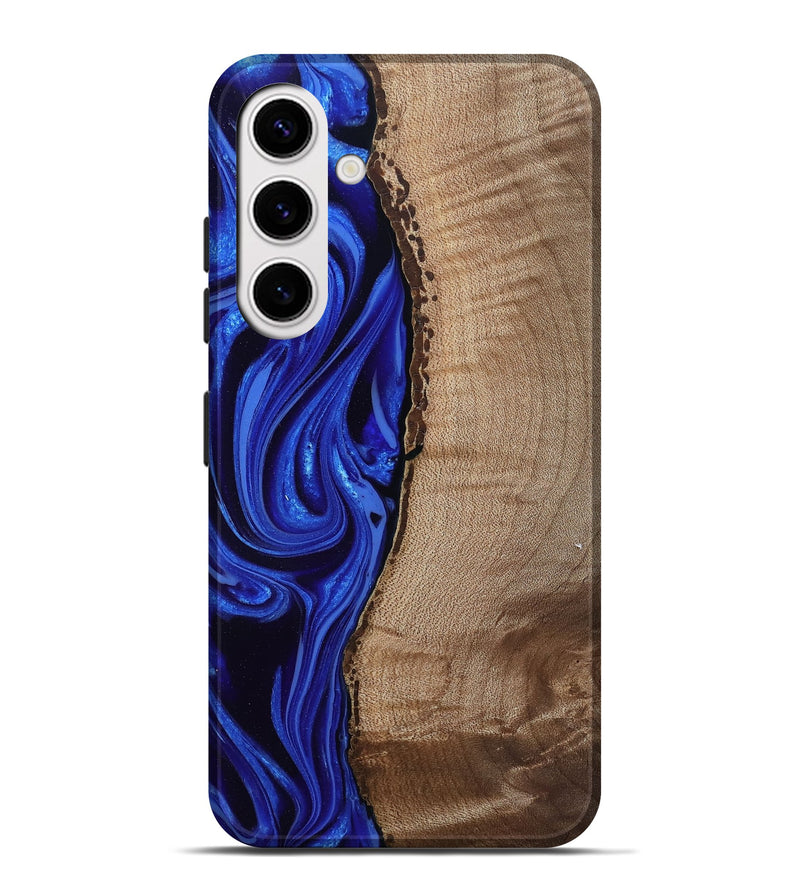 Galaxy S25 Plus Wood Live Edge Phone Case - Morgan (Blue, 808626)
