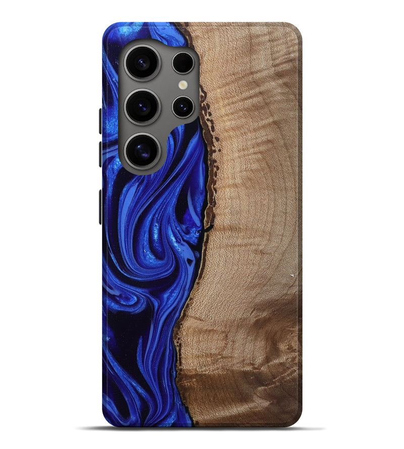 Galaxy S25 Ultra Wood Live Edge Phone Case - Morgan (Blue, 808626)