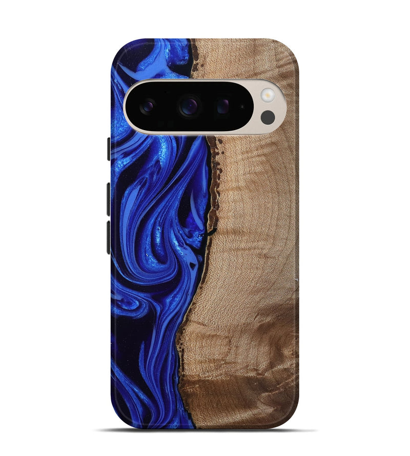 Pixel 10 Pro Wood Live Edge Phone Case - Morgan (Blue, 808626)