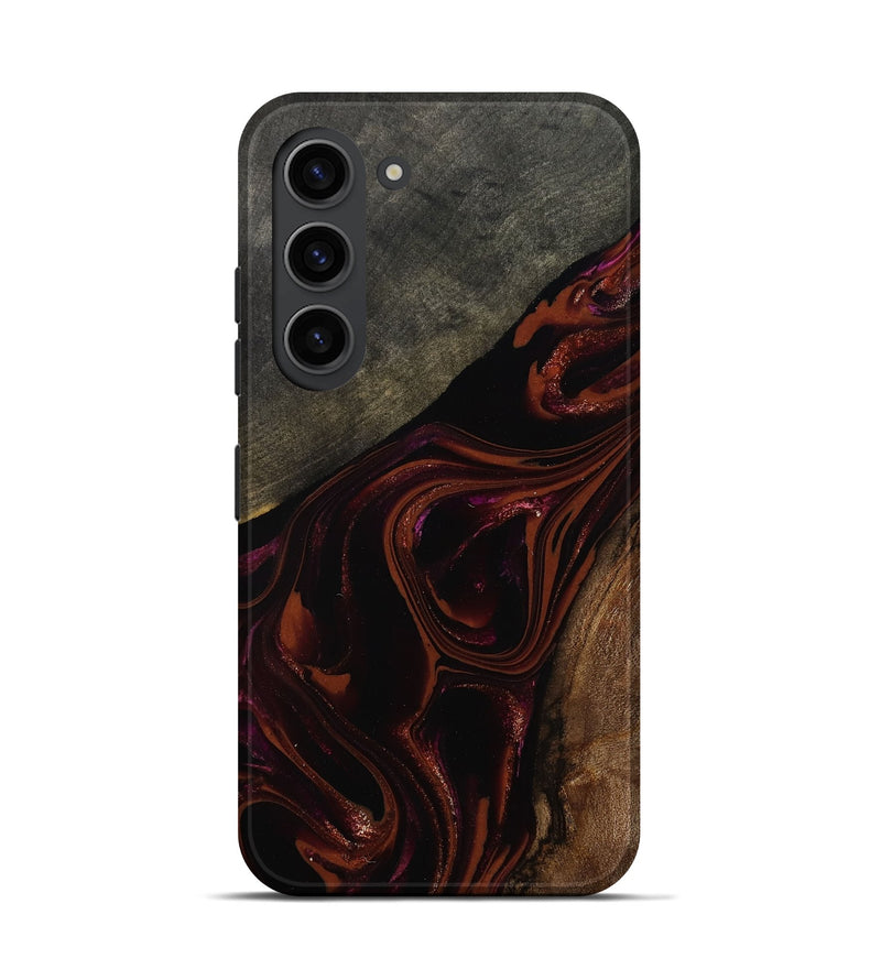 Galaxy S23 Wood Live Edge Phone Case - Hassan (Red, 808631)