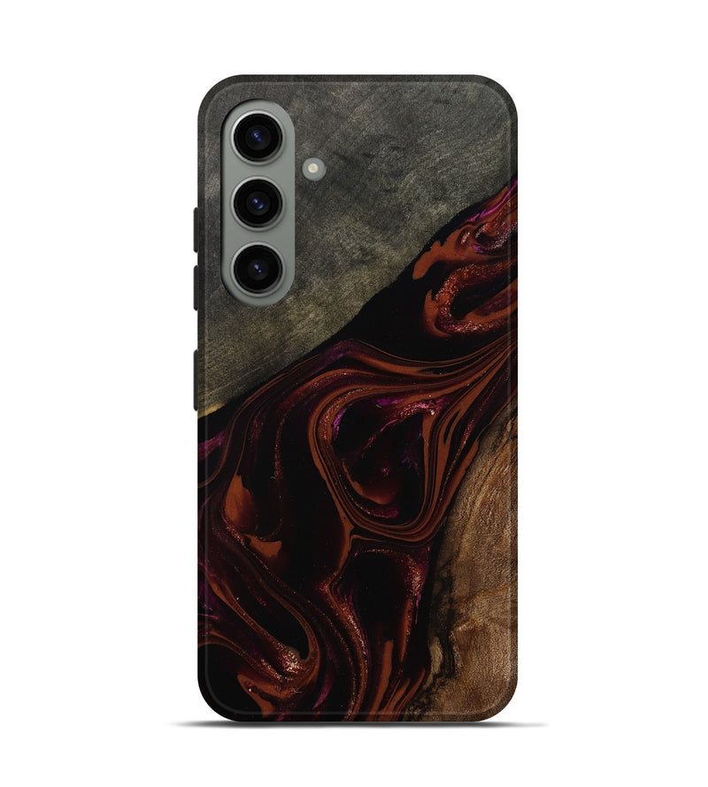Galaxy S24 Wood Live Edge Phone Case - Hassan (Red, 808631)