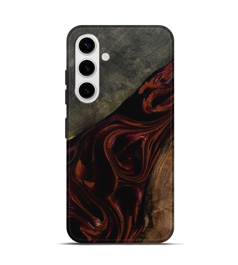 Galaxy S25 Wood Live Edge Phone Case - Hassan (Red, 808631)