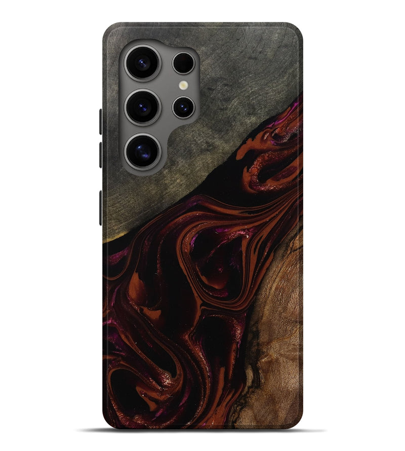 Galaxy S25 Ultra Wood Live Edge Phone Case - Hassan (Red, 808631)