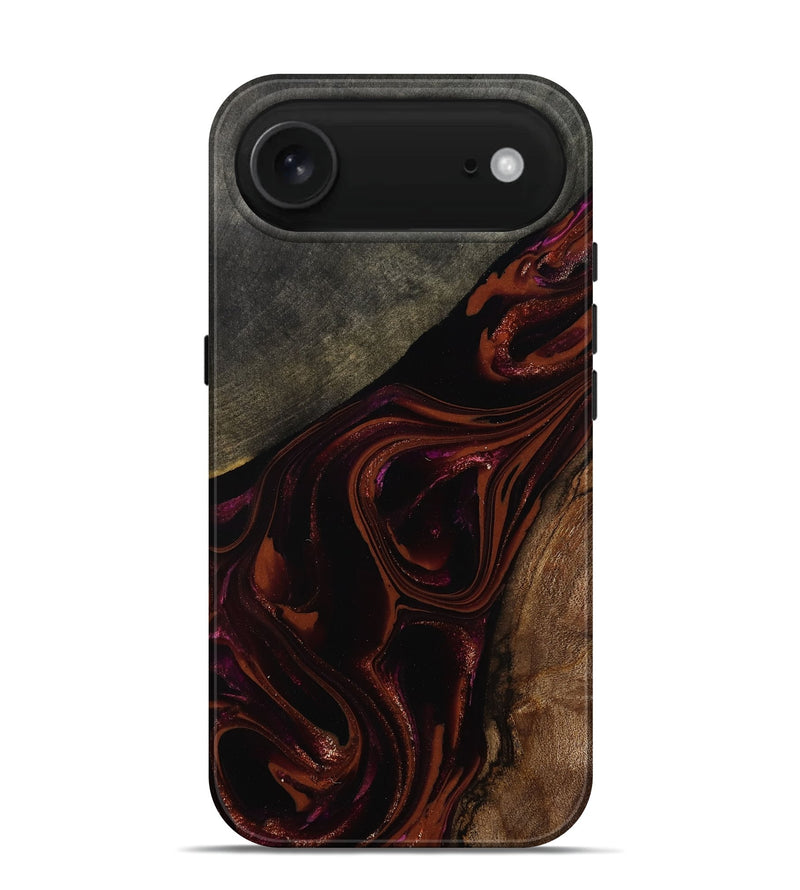 iPhone 17 Air Wood Live Edge Phone Case - Hassan (Red, 808631)