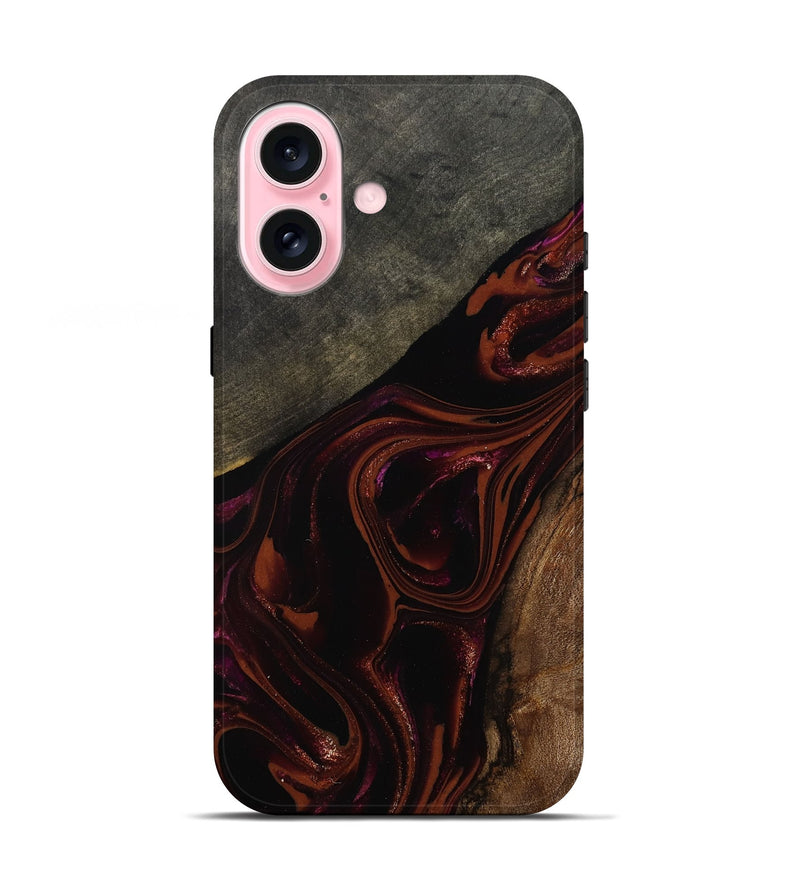 iPhone 17 Wood Live Edge Phone Case - Hassan (Red, 808631)