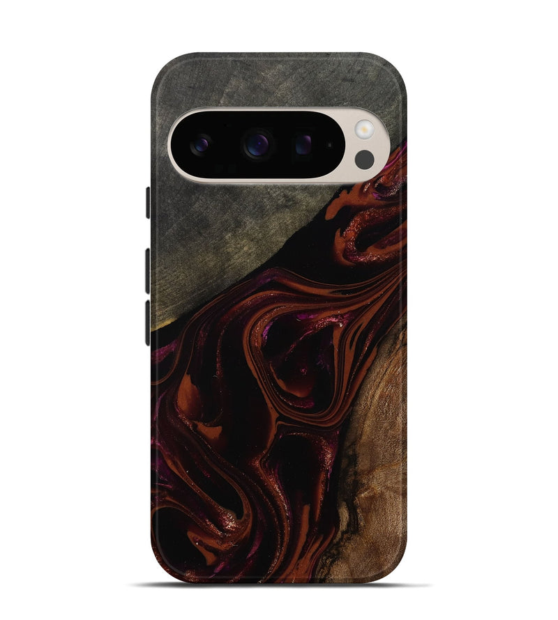 Pixel 10 Pro Wood Live Edge Phone Case - Hassan (Red, 808631)