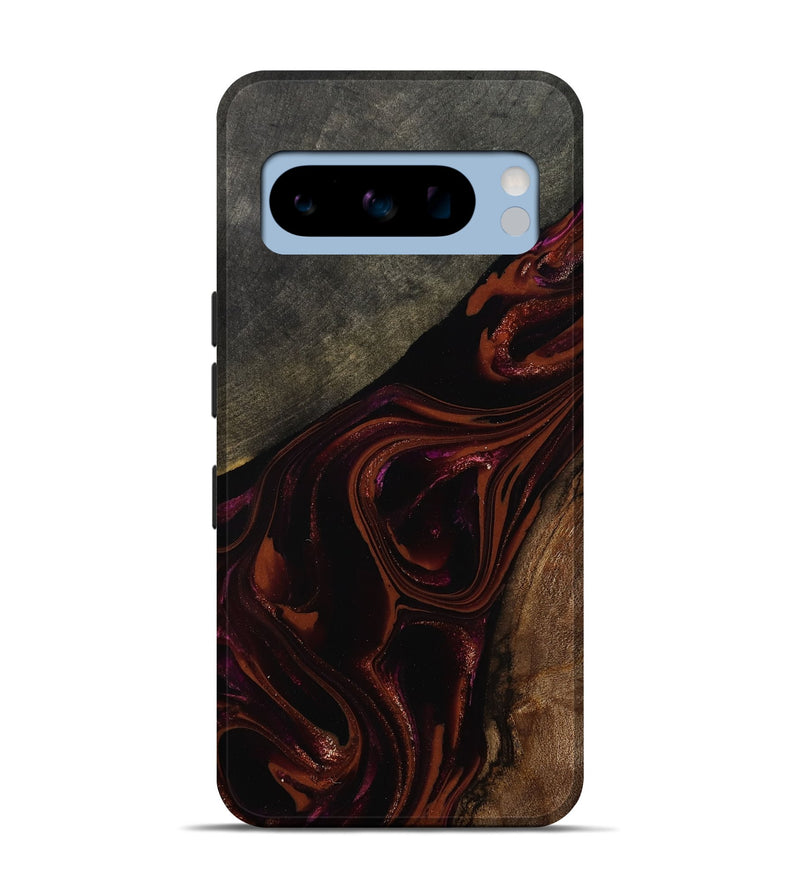 Pixel 8 Pro Wood Live Edge Phone Case - Hassan (Red, 808631)