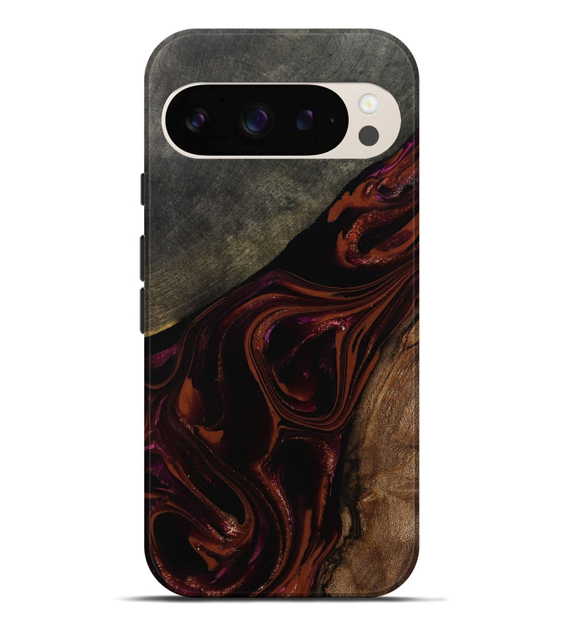 Pixel 9 Pro XL Wood Live Edge Phone Case - Hassan (Red, 808631)