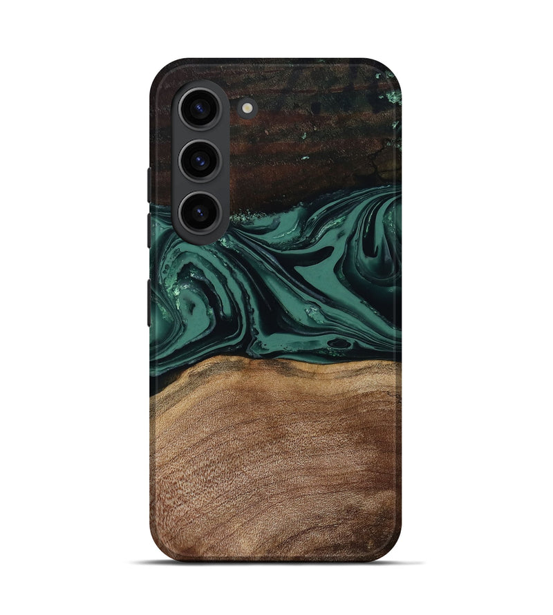 Galaxy S23 Wood Live Edge Phone Case - Shauna (Green, 808636)