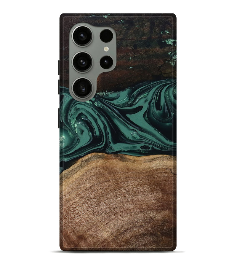 Galaxy S24 Ultra Wood Live Edge Phone Case - Shauna (Green, 808636)