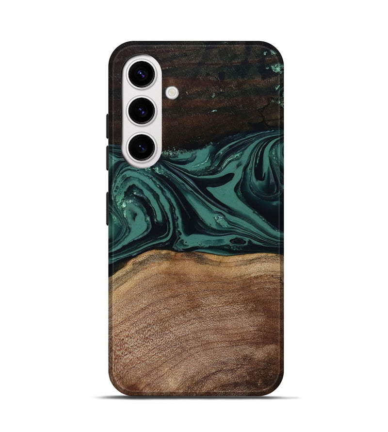 Galaxy S25 Wood Live Edge Phone Case - Shauna (Green, 808636)