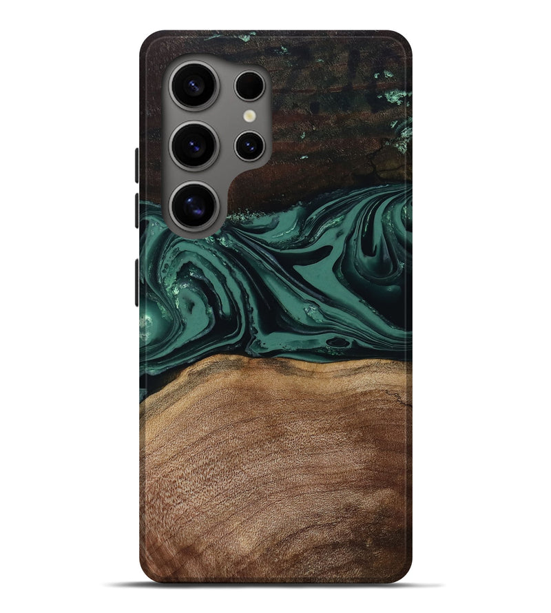 Galaxy S25 Ultra Wood Live Edge Phone Case - Shauna (Green, 808636)