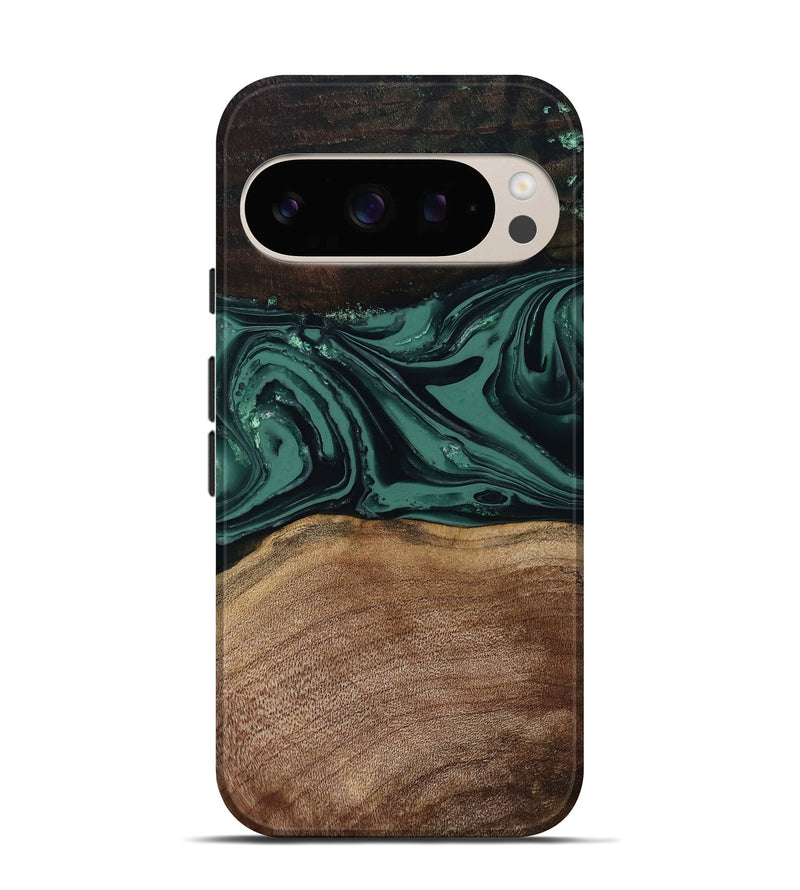 Pixel 10 Pro Wood Live Edge Phone Case - Shauna (Green, 808636)