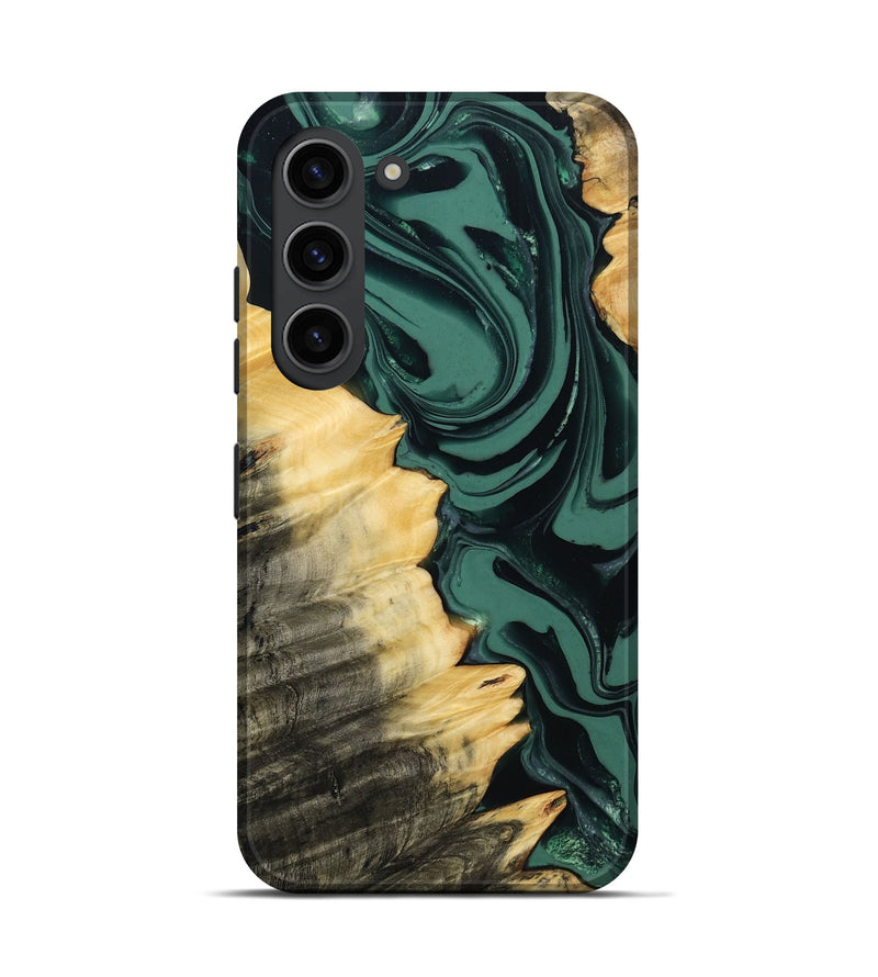 Galaxy S23 Wood Live Edge Phone Case - Shianne (Green, 808644)