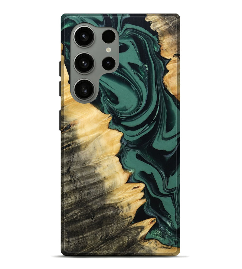 Galaxy S24 Ultra Wood Live Edge Phone Case - Shianne (Green, 808644)