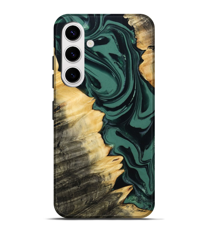 Galaxy S25 Plus Wood Live Edge Phone Case - Shianne (Green, 808644)