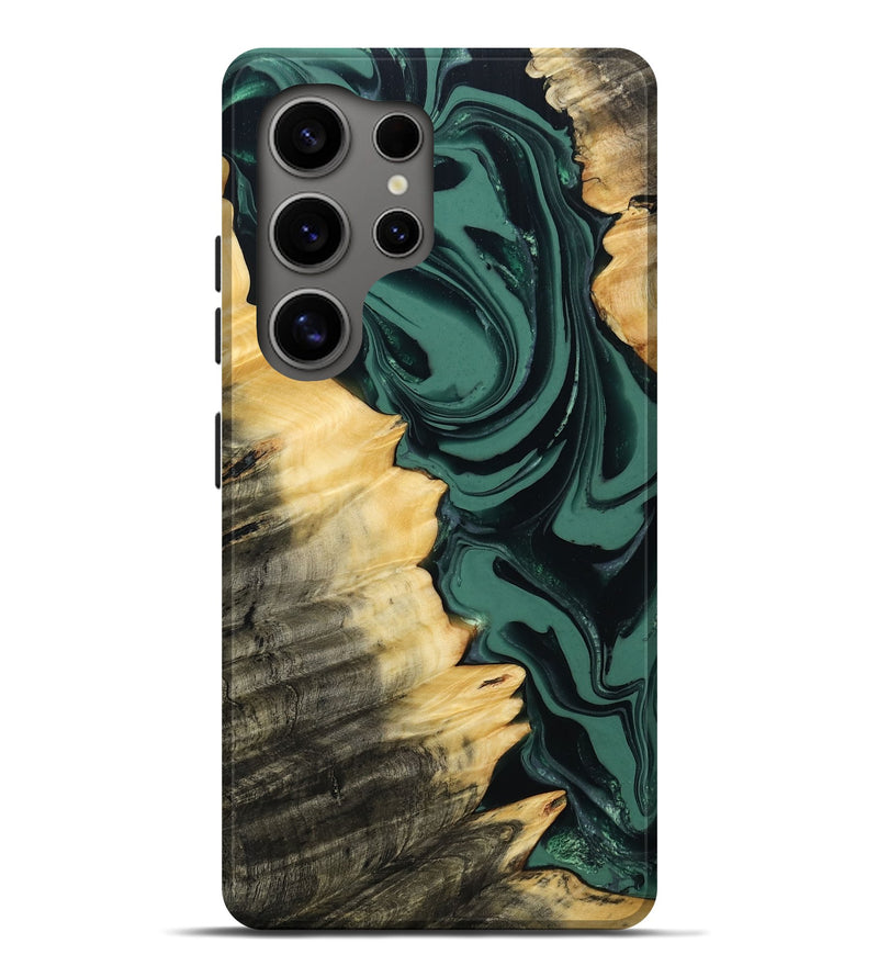 Galaxy S25 Ultra Wood Live Edge Phone Case - Shianne (Green, 808644)