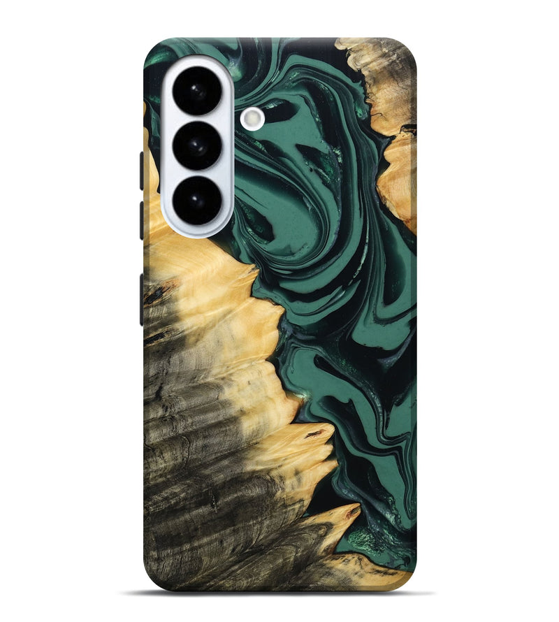 Galaxy S26 Plus Wood Live Edge Phone Case - Shianne (Green, 808644)