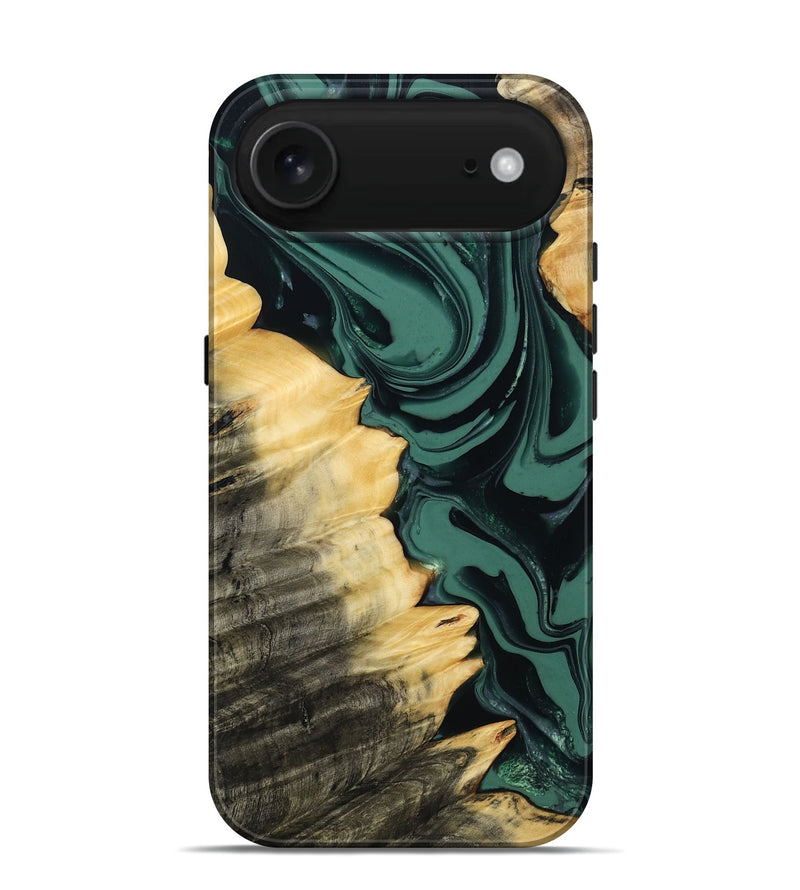 iPhone 17 Air Wood Live Edge Phone Case - Shianne (Green, 808644)
