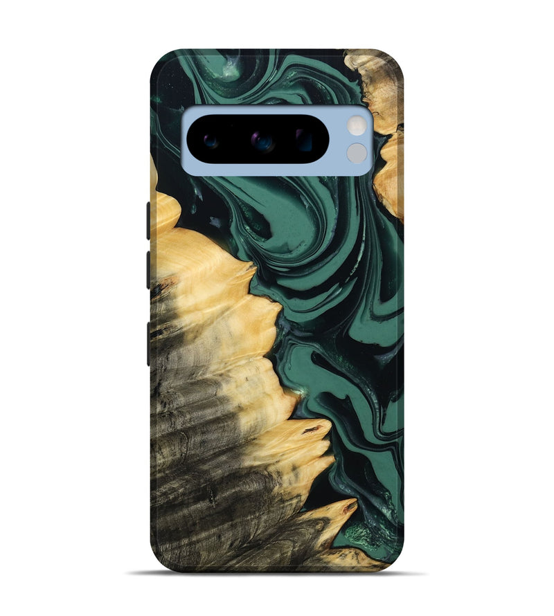 Pixel 8 Pro Wood Live Edge Phone Case - Shianne (Green, 808644)