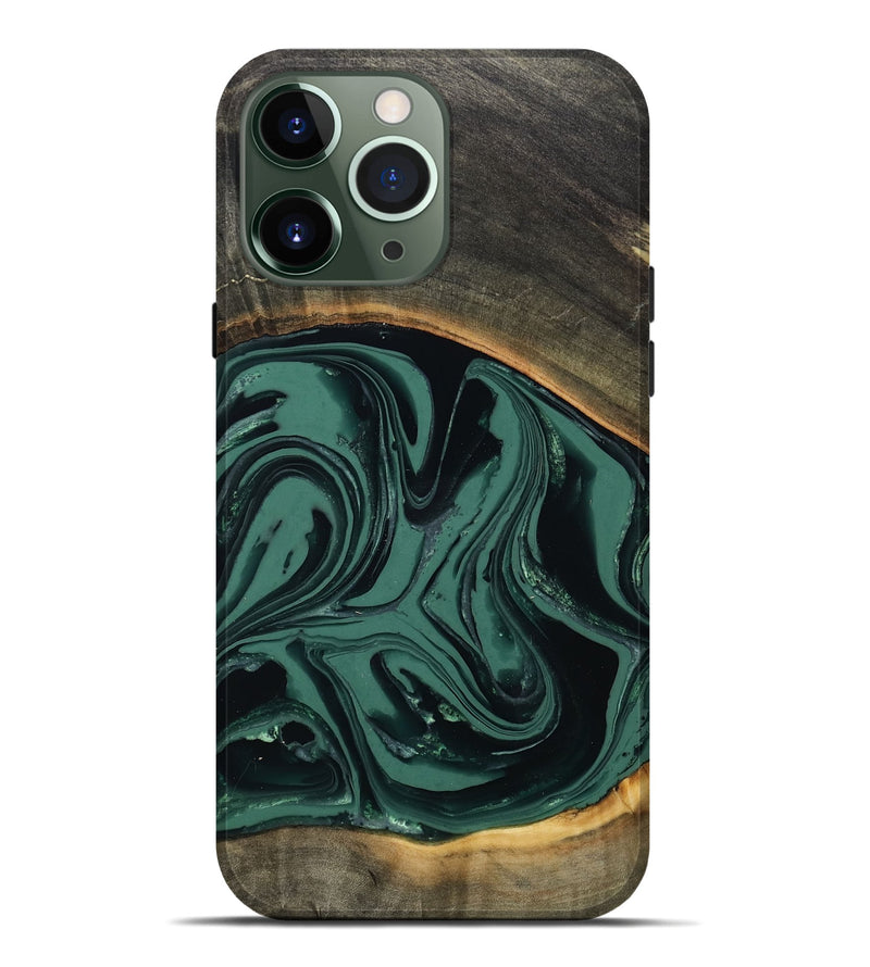 iPhone 13 Pro Max Wood Live Edge Phone Case - Zen (Green, 808645)