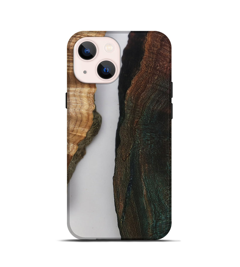 iPhone 13 mini Wood Live Edge Phone Case - Rob (Clear, 808646)