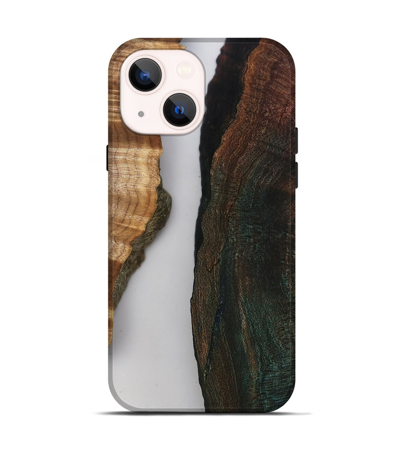 iPhone 14 Wood Live Edge Phone Case - Rob (Clear, 808646)