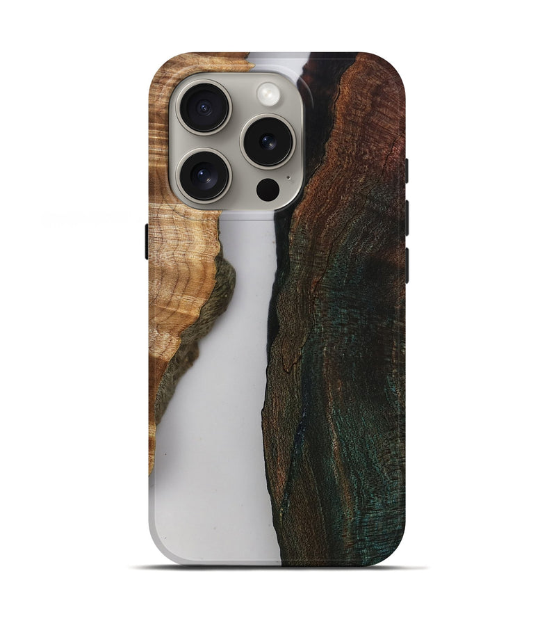 iPhone 16 Pro Wood Live Edge Phone Case - Rob (Clear, 808646)