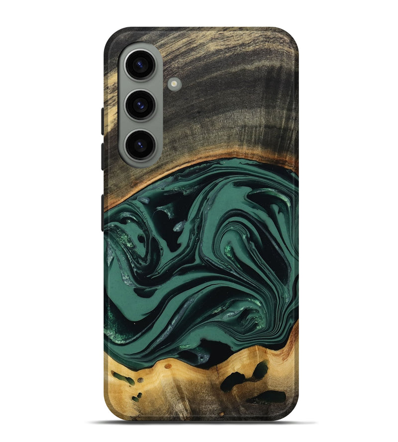 Galaxy S24 Plus Wood Live Edge Phone Case - Azael (Green, 808647)