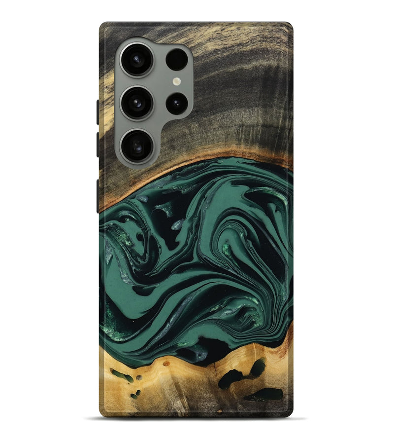Galaxy S24 Ultra Wood Live Edge Phone Case - Azael (Green, 808647)