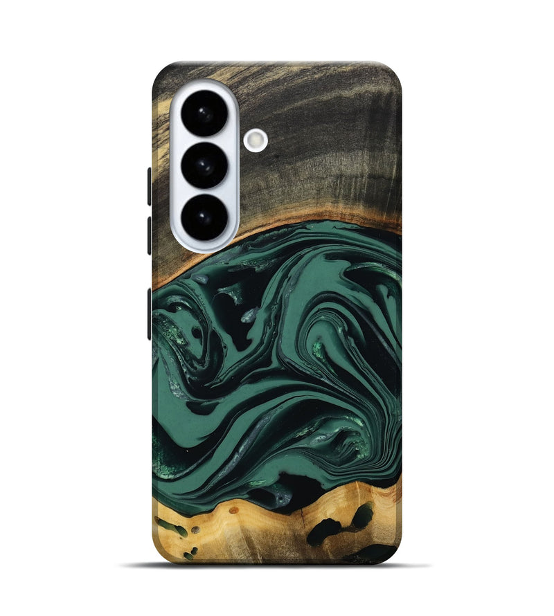 Galaxy S26 Wood Live Edge Phone Case - Azael (Green, 808647)
