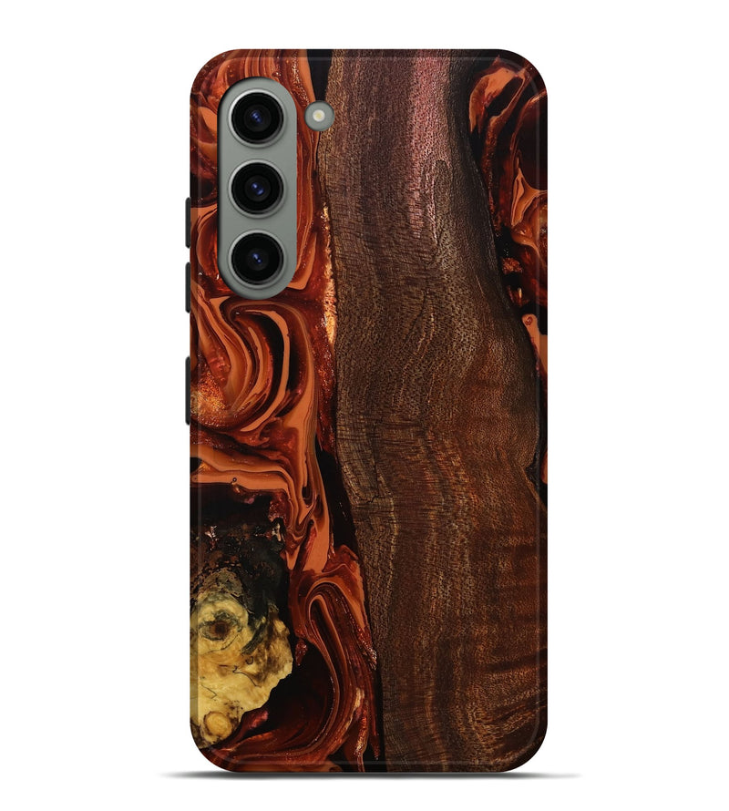 Galaxy S23 Plus Wood Live Edge Phone Case - Elyssa (Red, 808648)