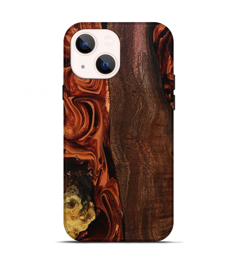 iPhone 13 Wood Live Edge Phone Case - Elyssa (Red, 808648)
