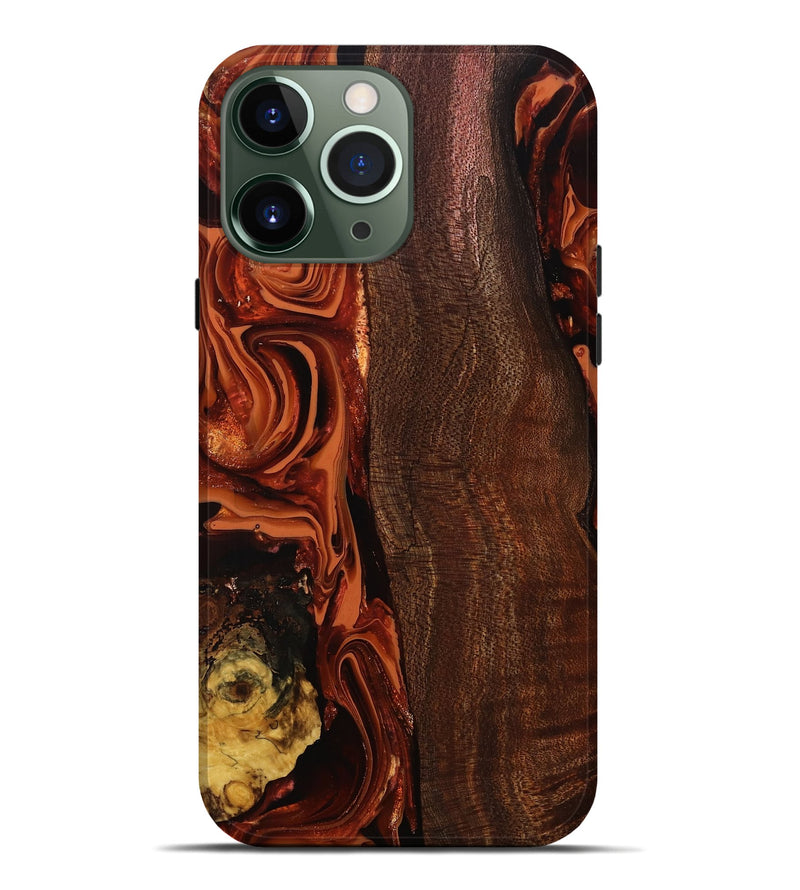 iPhone 13 Pro Max Wood Live Edge Phone Case - Elyssa (Red, 808648)